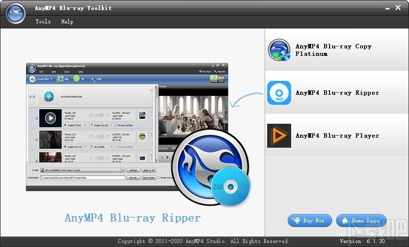 AnyMP4 Blu-ray Toolkit下载,蓝光工具箱,视频转换,视频编辑,视频播放